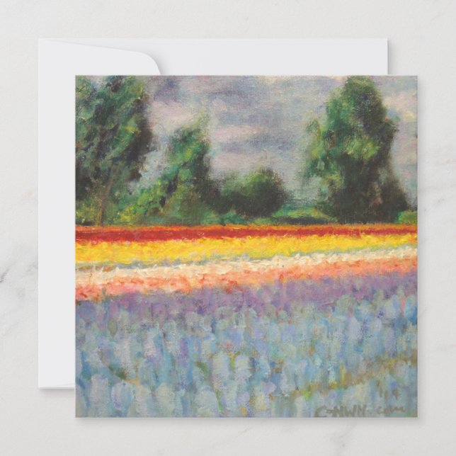 Veerbloem Landschap Triptych Schilderen 1 van 3 (Voorkant)
