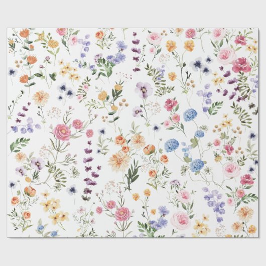 Veerbloem Vloertuingroen Cadeaupapier (Vlak)