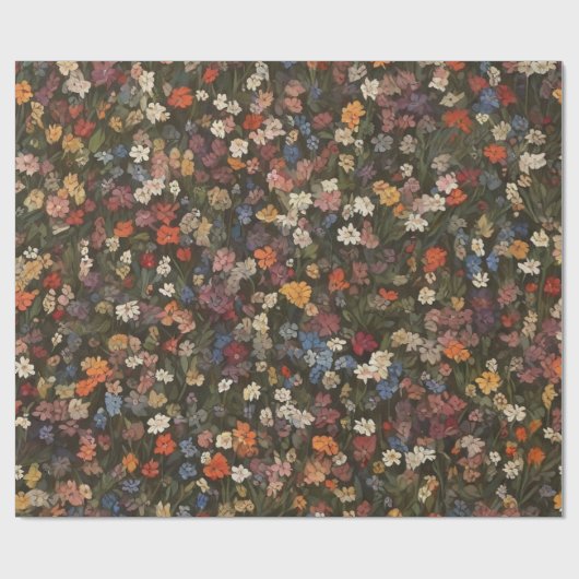 Veerbloem Vloertuingroen Cadeaupapier (Vlak)