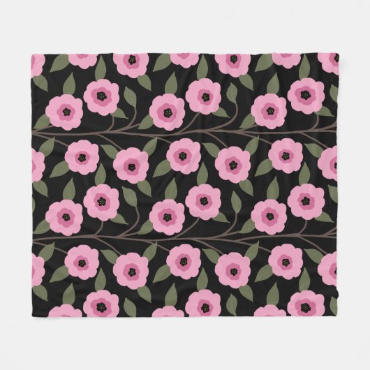 Veerbloem Vloertuingroen Fleece Deken (Voorkant (Horizontaal))