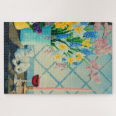 Veerbloembouquet, lam van God/wijn/passover Legpuzzel (Horizontaal)