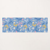 Veerbloemen Aangepast blauw en Roze Aangepast Yogamat (Achterkant (horizontaal))