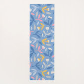 Veerbloemen Aangepast blauw en Roze Aangepast Yogamat (Achterkant)