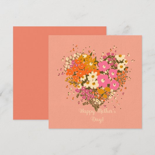 Veerbloemen bouquet voor moeder (Voorkant / Achterkant)