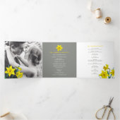 Veerbloemen differen bruingrijs drieluik programma (Binnen)