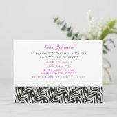 Veerbloemen en uitnodigingen van de Zebra (Staand voorkant)