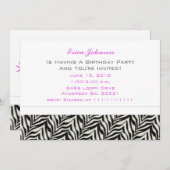 Veerbloemen en uitnodigingen van de Zebra (Voorkant / Achterkant)