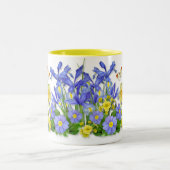 Veerbloemen en vlinderbloemigen tweekleurige koffiemok (Center)