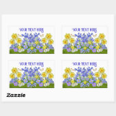 Veerbloemen en vlinderbloemigen voor aangepaste te rechthoekige sticker (Vel)