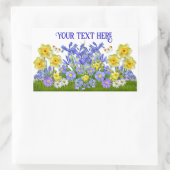 Veerbloemen en vlinderbloemigen voor aangepaste te rechthoekige sticker (Tas)