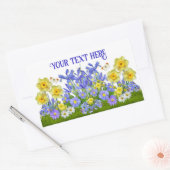 Veerbloemen en vlinderbloemigen voor aangepaste te rechthoekige sticker (Envelop)