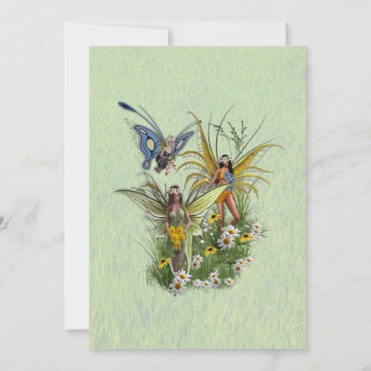 Veerbloemen en vlindervloeren bedankkaart (Achterkant)