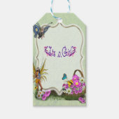 Veerbloemen en vlindervloeren cadeaulabel (Voorkant)