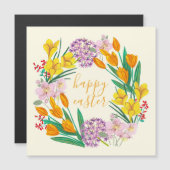 Veerbloemen geel easter florale tekening (Voorkant / Achterkant)