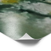 Veerbloemen met papavers en vlinders foto afdruk (Hoek)