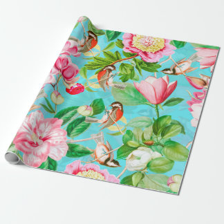 Veerbloemen, pinda's en insectenpatroon cadeaupapier