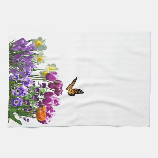 Veerbloemen Tulpen Daffodils Seizoensand Hand of Theedoek (Horizontaal)