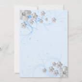 Veerbloemen zwaaien bruine doucheuitnodigingen kaart (Achterkant)