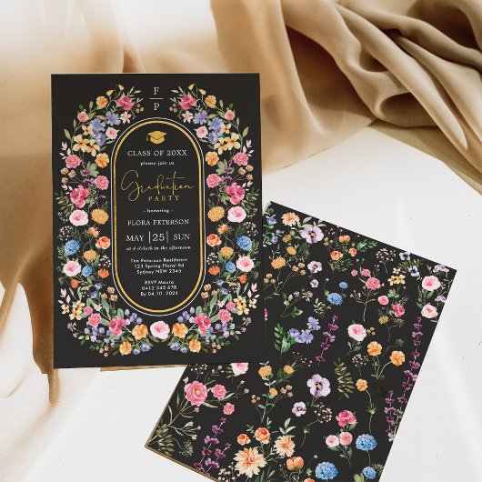 Veerbloemig Afstuderen van tuinkarton Kaart