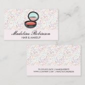 Veerbloemig patroon | Makeup Compact Visitekaartje (Voorkant / Achterkant)