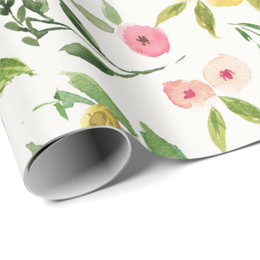 Veerbloemig verpakkingspapier cadeaupapier (Rol Hoek)