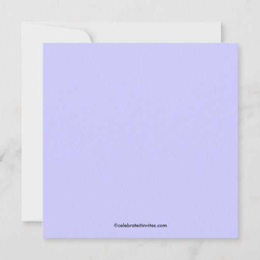 Veerbloemige Baby shower Kaart (Achterkant)