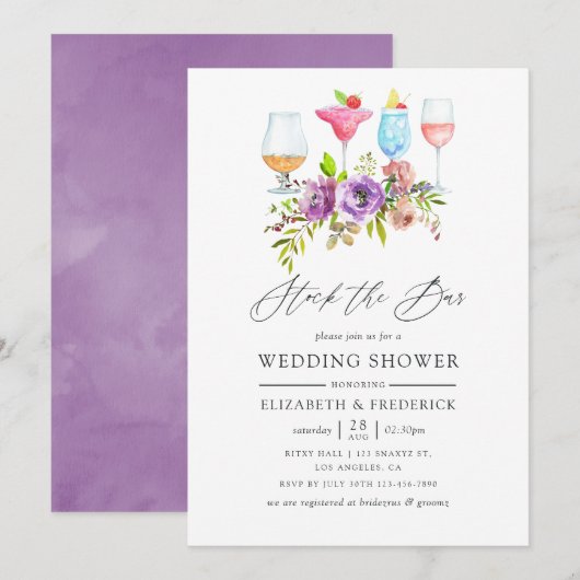 Veerbloemige bestanden van de Bar Kaart (Voorkant / Achterkant)