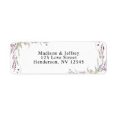 Veerbloemige bloem — Retouradres Etiket (Voorkant)