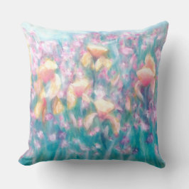 Veerbloemige tuin Iris Soft Pastel Pillow Kussen