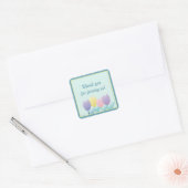 Veerbloemige Tulpen voor veer Vierkante Sticker (Envelop)