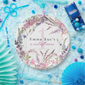 Veerbloemige wilde bloemen Bord van vogeldagpapier (Feest)