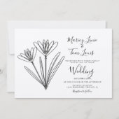 Veerbloemige wilde bloemen, handgeschreven papierk kaart (Voorkant)