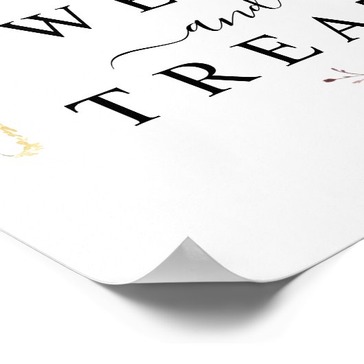 Veerbloemige wilde-bloementjes en -tassen poster (Hoek)