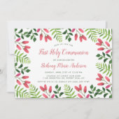 Veerbloesem Heilige Communie of Bevestiging Kaart (Voorkant)