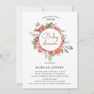 Veerbloesem Virtuele Baby shower Uitnodiging