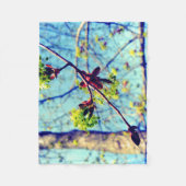 Veerbloesems esdoornboom gestileerd fleece deken (Voorkant)