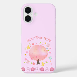 Veerboom en vogels op maat iPhone 16 hoesje