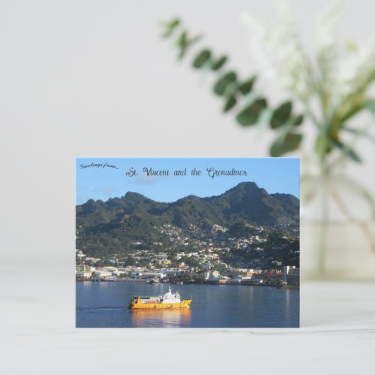 Veerboot Admiraal II op weg naar St. Vincent Briefkaart (Staand voorkant)