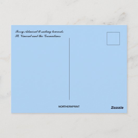 Veerboot Admiraal II op weg naar St. Vincent Briefkaart (Achterkant)