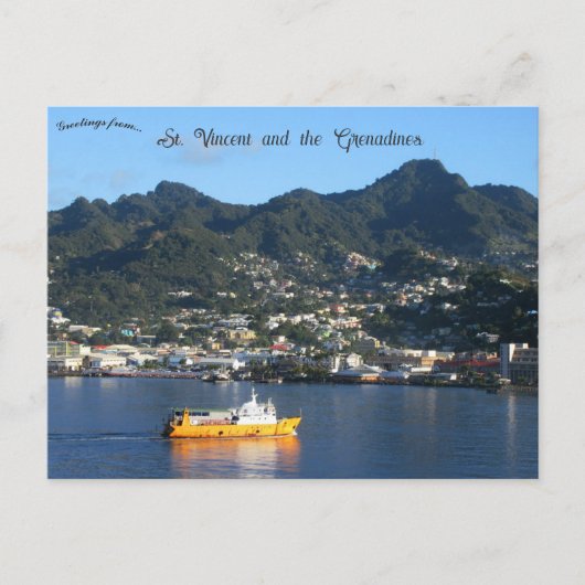 Veerboot Admiraal II op weg naar St. Vincent Briefkaart (Voorkant)