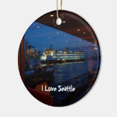 veerboot door het raam keramisch ornament (Links)