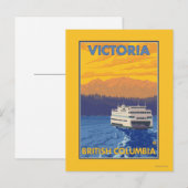 Veerboot en Bergen - Victoria, BC Canada Briefkaart (Voorkant / Achterkant)