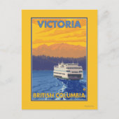 Veerboot en Bergen - Victoria, BC Canada Briefkaart (Voorkant)