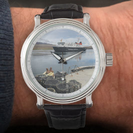 veerboot en haven op het eiland Islay, Schotland Horloge