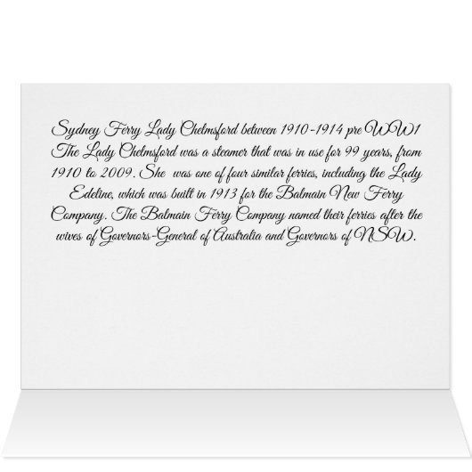 Veerboot Lady Chelmsford jaren 1900 (Binnen Horizontaal (Boven))