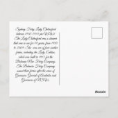 Veerboot Lady Chelmsford jaren 1900 Briefkaart (Achterkant)