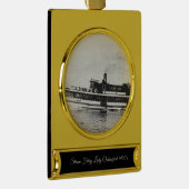 Veerboot Lady Chelmsford jaren 1900 Verguld Banner Ornament (Rechts)