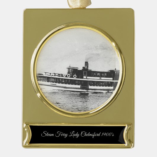 Veerboot Lady Chelmsford jaren 1900 Verguld Banner Ornament (Voorkant)