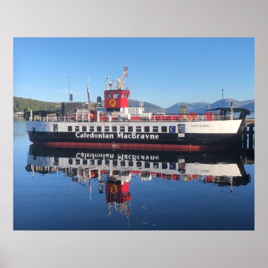 Veerboot Loch Riddon, afgemeerd in Rothesay, Schot Poster (Voorkant)