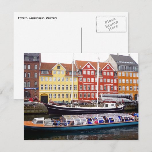 veerboot met nyhavn briefkaart (Voorkant / Achterkant)